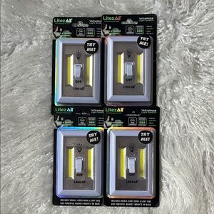 NEW LitezAll Wireless LED Light Switch - (Set of 4)
